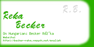 reka becker business card